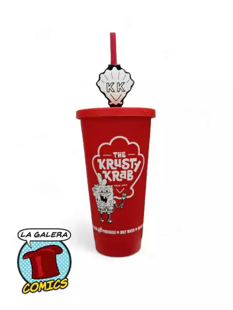 VASO CON SORBETE ROJO BOB ESPONJA KRUSTY KRAB