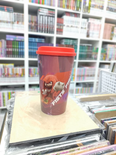 VASO CON TAPA PLASTICO SONIC 3 - KNUCLES - comprar online