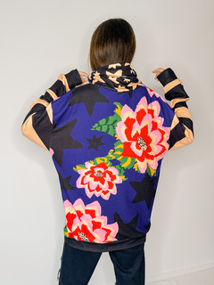 Sweater Begonia blue flower en internet