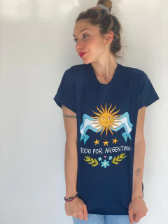 REMERA ARGENTO AZUL TODOS POR ARGENTINA - comprar online