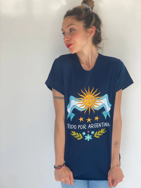 REMERA ARGENTO AZUL TODOS POR ARGENTINA - comprar online
