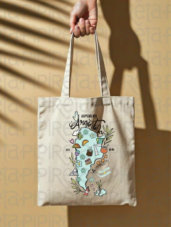 PREVENTA- BOLSA TELA ESTAMPADA 35X40 MAPA- ESTE PRODUCTO SE ENVIA LUEGO DE LOS 10 DIAS DE LA COMPRA - buy online