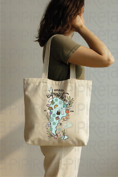 BOLSA TELA ESTAMPADA 45 X 40 MAPA - comprar online
