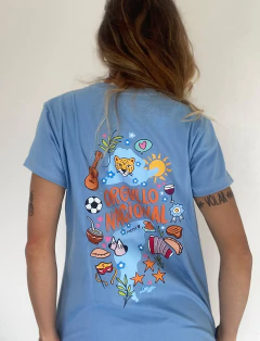 REMERA ARGENTO celeste mapa - PIPIRETA