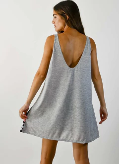 VESTIDO MACEIO GRIS BUHO FLORES en internet