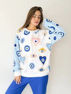 CONJUNTO 2 PIEZAS MELANY ojitos (BUZO Y PANTALON) en internet