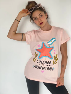 REMERA ARGENTO salmon culona - comprar online