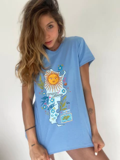 REMERA ARGENTO celeste mapa himno - buy online