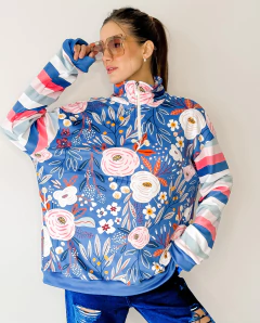 BUZO POLAR GRECIA BLUE FLOWER en internet