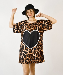 VESTIDO SHAQUILLE cuore print - comprar online