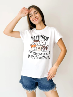 Remera Agus blanca los perros - buy online
