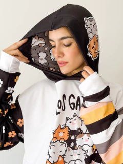 BUZO FUNNY BLANCO GATOS - PIPIRETA