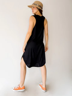 VESTIDO ALOHA negro sarah flores - PIPIRETA