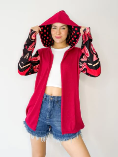 SACO LALY ROJO CORAZONES - PIPIRETA