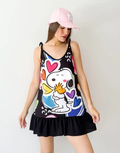 VEstido Floppy NEGRO snoopy - comprar online