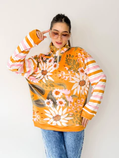 BUZO POLAR GRECIA YELLOW FLOWER en internet