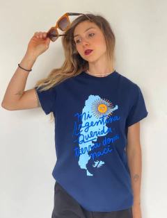 REMERA ARGENTO azul mi argentina en internet