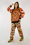 CONJUNTO FRISADO 2 PIEZAS STEPHEN print brown (BUZO Y PANTALON)