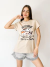 Remera Agus BEIGE PERROS