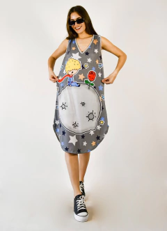 VESTIDO ALOHA gris principito - comprar online