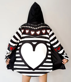 SACO LALY NEGRO CORAZON BYN - comprar online