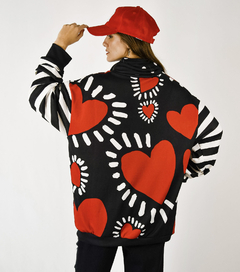 Sweater Begonia red cuore en internet