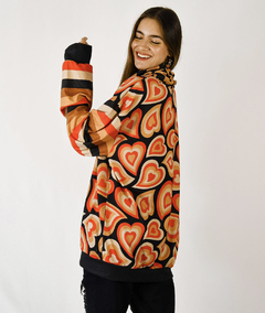 Sweater Begonia brown cuore en internet