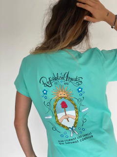 REMERA ARGENTO verde oid mortales - PIPIRETA