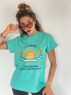 REMERA ARGENTO verde oid mortales - comprar online