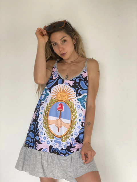 VEstido Floppy argento gris escudo - buy online