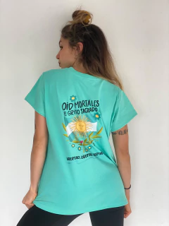 REMERA ARGENTO verde mapa oid mortales en internet