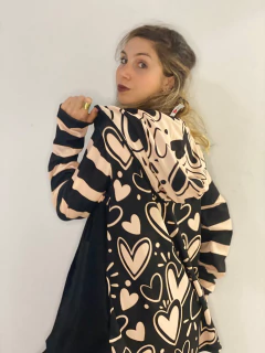SACO LALY NEGRO CORAZONES - buy online