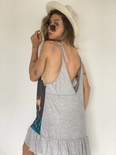 VEstido Floppy argento gris mapa - PIPIRETA
