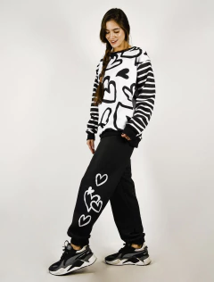 CONJUNTO FRISADO 2 PIEZAS STEPHEN cuore byn (BUZO Y PANTALON) - comprar online
