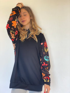 BUZO LIVIANO ARGENTO SEAN ETERNOS NEGRO CORONADOS - tienda online