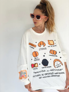 BUZO LIVIANO ARGENTO off white facturas - tienda online