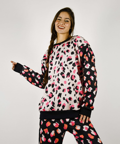 CONJUNTO FRISADO 2 PIEZAS STEPHEN PINK PRINT (BUZO Y PANTALON) - comprar online