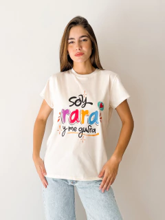 Remera Agus off white rara - comprar online