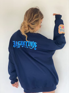 BUZO LIVIANO ARGENTO azul carpincho - tienda online