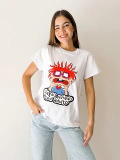 Remera Agus blanca carlitos on internet