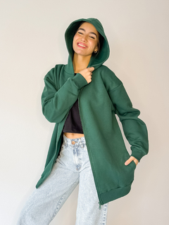Campera frisada Rufina verde soy dificil on internet