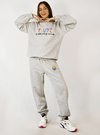 CONJUNTO 2 PIEZAS FRISADO NORRIE GRIS FLUYE (BUZO Y PANTALON)