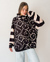 Sweater Begonia black flower - comprar online