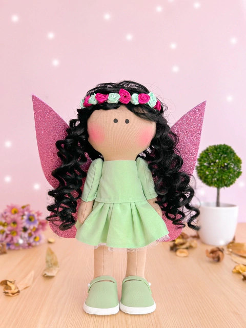 Boneca Fada - Cabelos Cacheados