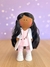 Boneca Médica Negra - Pijama Rosa Claro