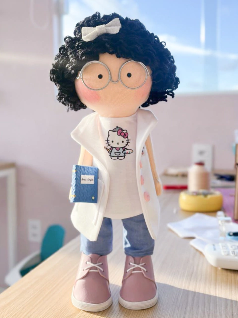 Boneca Professora com Colete