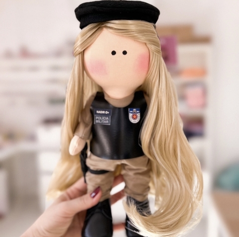 Boneca Policial com Colete