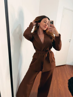 Blazer Oversize Alfaiataria Chocolate - comprar online
