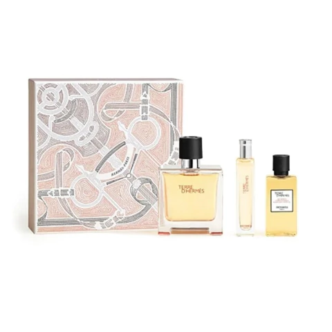 SET TERRE DHERMES EDP 75 ML + TRAVEL SPRAY 15 ML + HAIR AND BODY SHOWER GEL 40 ML - comprar online
