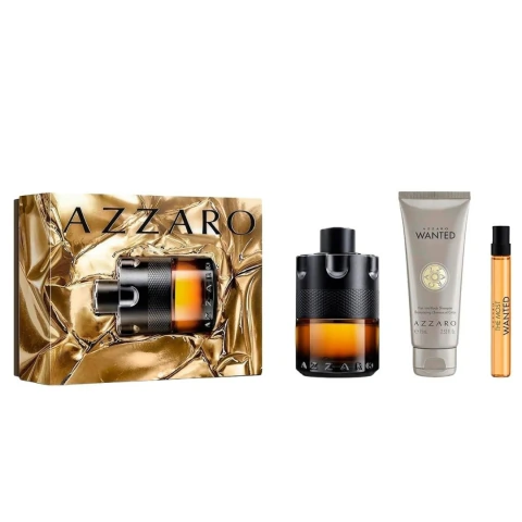 SET AZZARO THE MOST WANTED EDP INTENSE 100 ML + HAIR AND BODY SHAMPOO 75 ML + EDP INTENSE 10 ML - comprar online